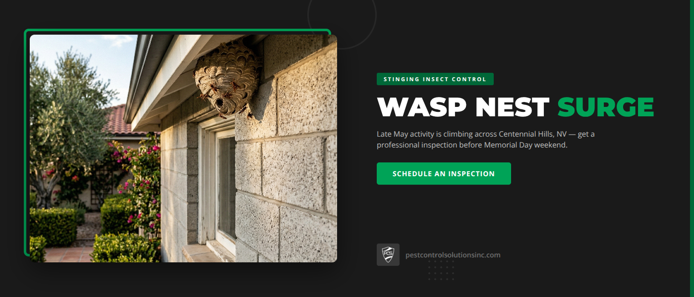 Wasp nest removal in Centennial Hills, NV — identifying species, nest locations, and when to call a professional stinging insect exterminator