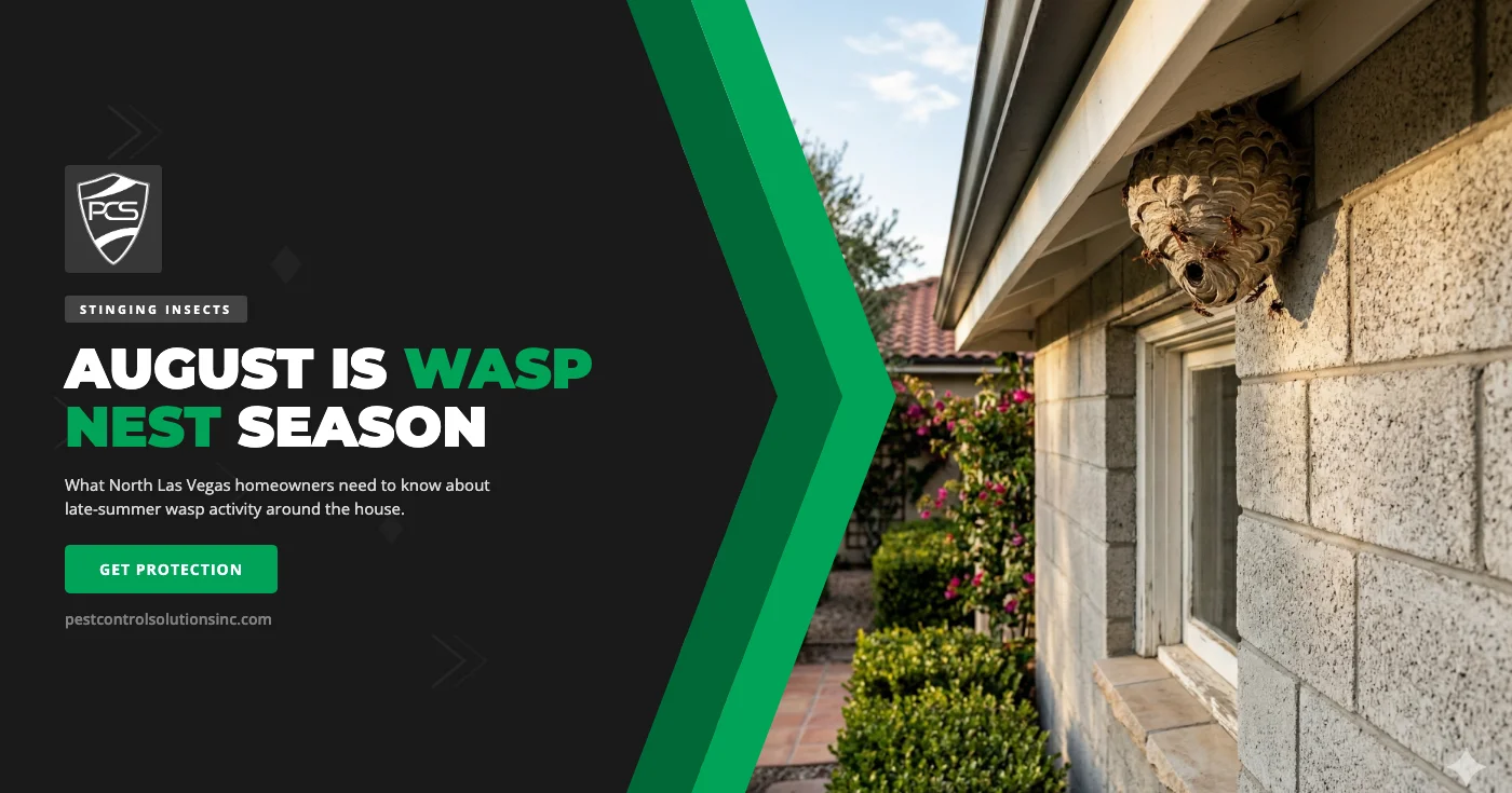Why August Is Peak Season for Wasp Nests in North Las Vegas — and How to Protect Your Home